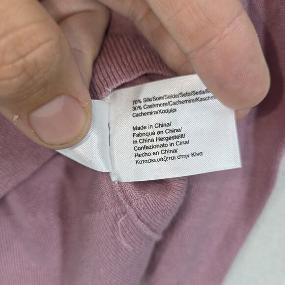 Vintage Brooks Brothers Womens Sweater Small Pink Silk Cashmere Classic Preppy - Picture 3 of 8